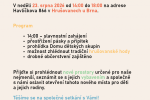 Den otevřených dveří nového Domu dětských skupin v Hrušovanech u Brna. 