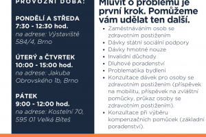 Odborné sociální poradenství pro OZP