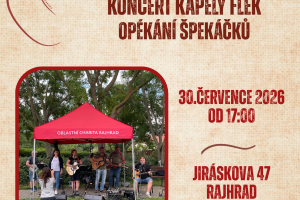 Pozvánka do otevřené zahrady na koncert skupiny FLEK