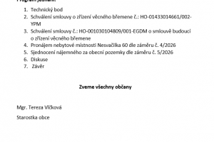 Pozvánka na 30. veřejné zasedání