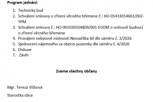 Pozvánka na 30. veřejné zasedání 