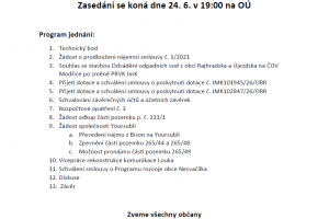 Pozvánka na veřejné zasedání 24. 6. 2026